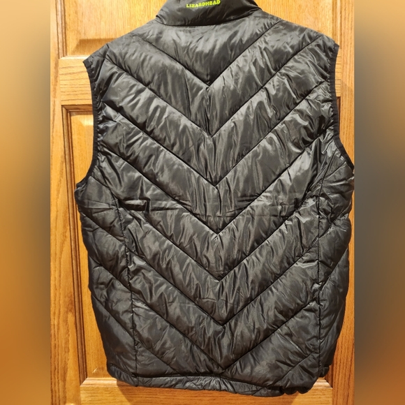 Black Puffer Vest with Green Accents - Picture 3 of 6